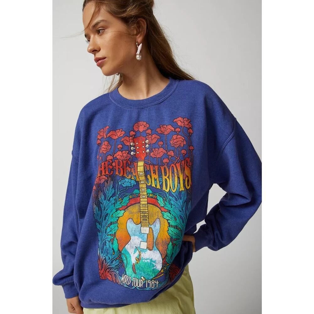 Urban Outfitters Beach Boys Graphic Pullover Sweatshirt Size Small / Medium Crew
